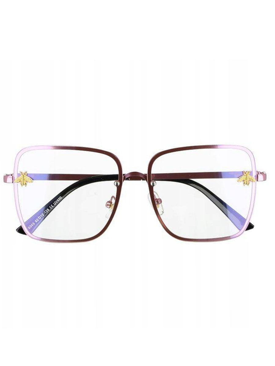 VeyRey Brýle blokující modré světlo Gwendonloie Hranaté Růžová Univerzální