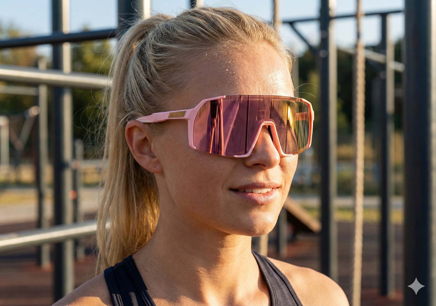 VeyRey sportovní sluneční brýle Burub růžová obruba růžová skla