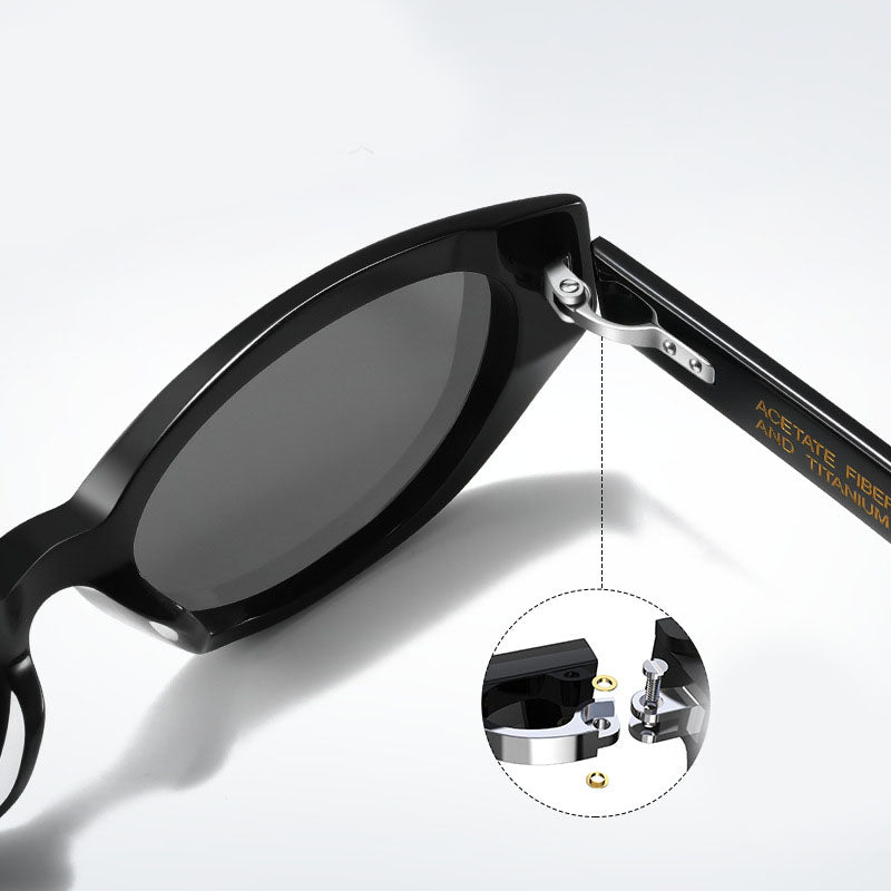 VeyRey dámské cat-eye acetátové sluneční brýle Sublepp černá obruba černá skla