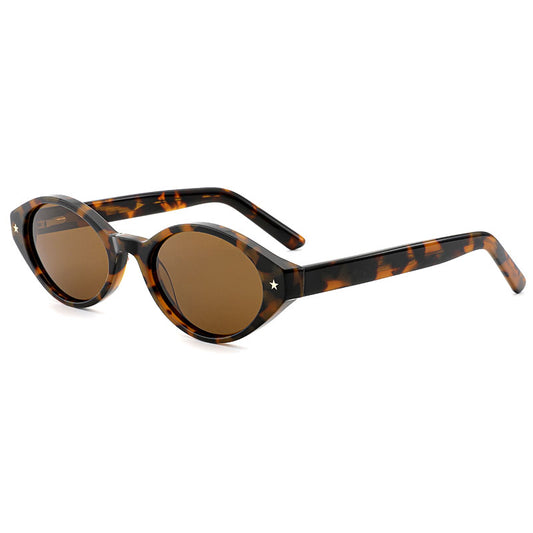 VeyRey dámské cat-eye acetátové polarizační sluneční brýle Aest leopard obruba hnědá skla