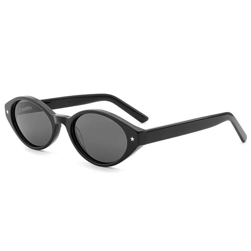 VeyRey dámské cat-eye acetátové polarizační sluneční brýle Aest černá obruba černá skla