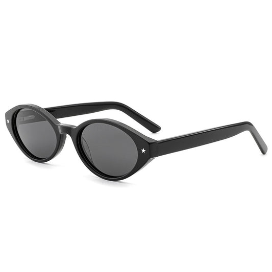 VeyRey dámské cat-eye acetátové polarizační sluneční brýle Aest černá obruba černá skla