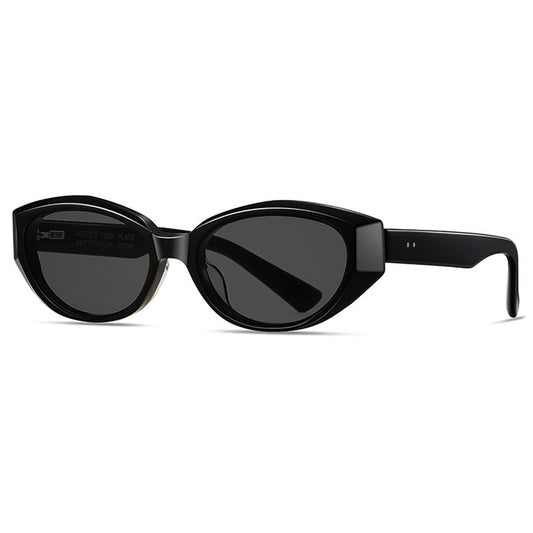 VeyRey dámské cat-eye acetátové sluneční brýle Sublepp černá obruba černá skla
