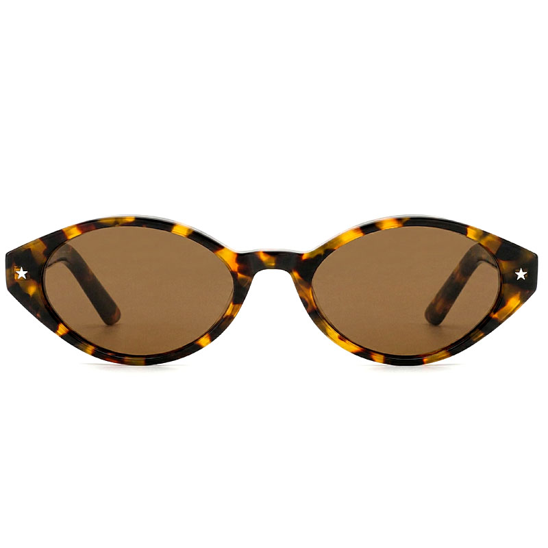 VeyRey dámské cat-eye acetátové polarizační sluneční brýle Aest leopard obruba hnědá skla
