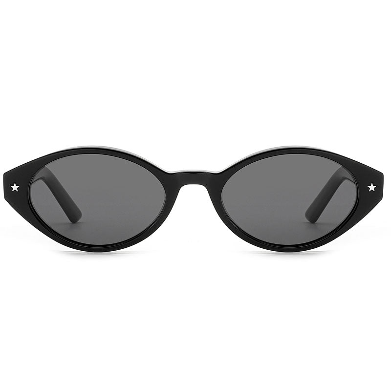 VeyRey dámské cat-eye acetátové polarizační sluneční brýle Aest černá obruba černá skla