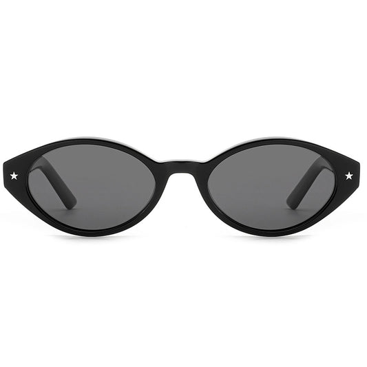 VeyRey dámské cat-eye acetátové polarizační sluneční brýle Aest černá obruba černá skla
