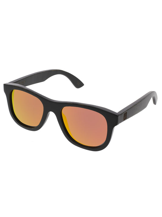 VeyRey Dřevěné polarizační sluneční brýle Root červená skla