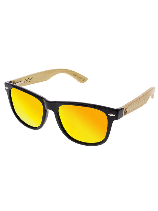 VeyRey Dřevěné polarizační sluneční brýle Conifer červená skla