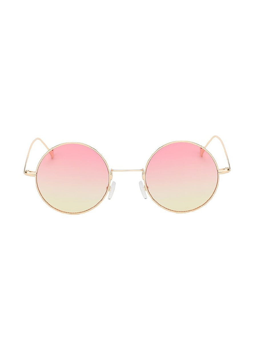 VeyRey Sluneční brýle lenonky Gunnel růžovo-žlutá skla
