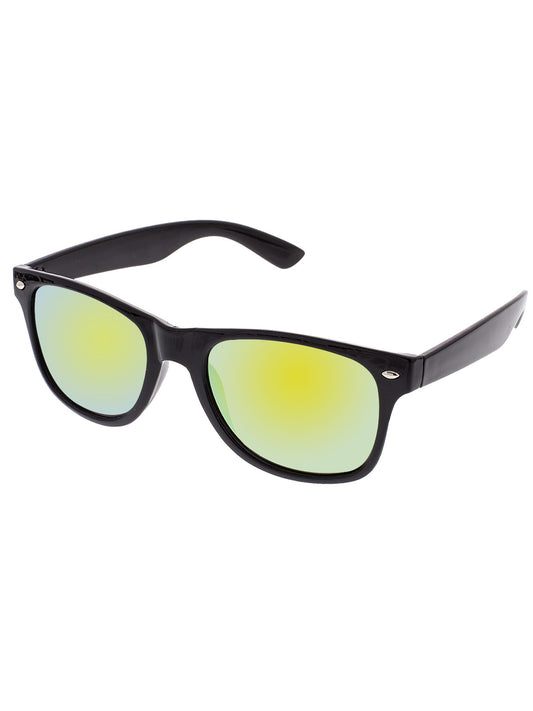 VeyRey Sluneční brýle Nerd černé zrcadlové žlutá skla